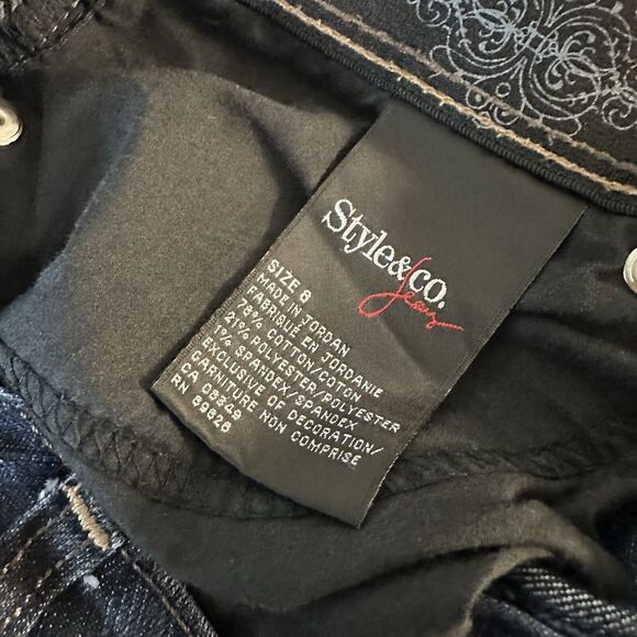 Style & Co. size 8 women’s denim blue jeans Great‎ Condition - Picture 4 of 9